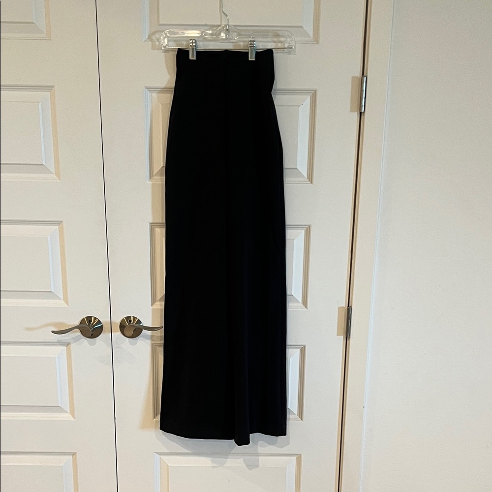 Black Express Body Contour High Rise Wide Legged Dress Pants